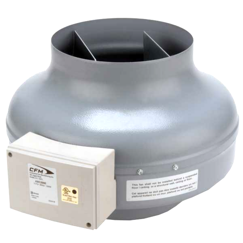 CFM AXC100B 4" Centrifugal In-Line Duct Fan 150 CFM