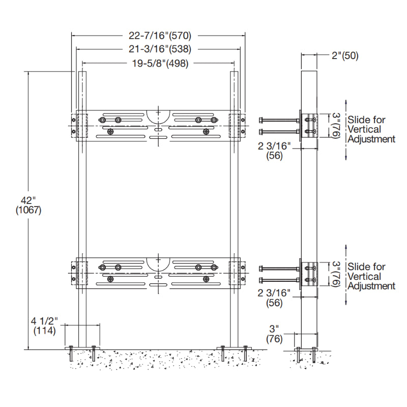 Watts CA-321 Series Epoxy Coated Cast Iron Floor Mounted Urinal Carrier with Bearing Plate IMG2
