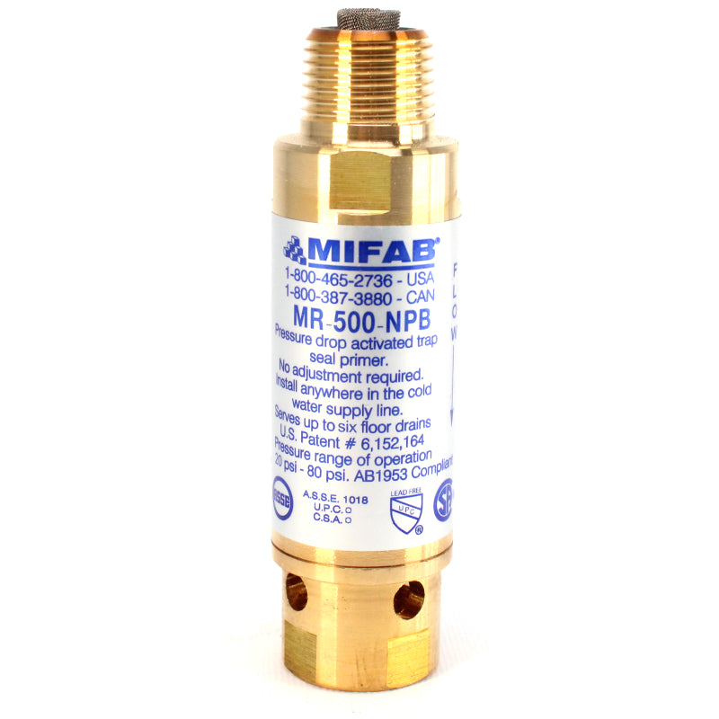 MIFAB M-500 Series Pressure Drop Activated Trap Seal Primer