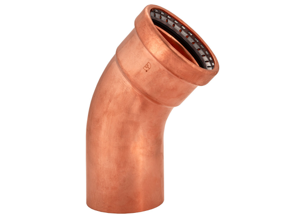 BMI 4" Wrot Copper Press-Fit FTG x P 45 Degree Street Elbow Item 47262