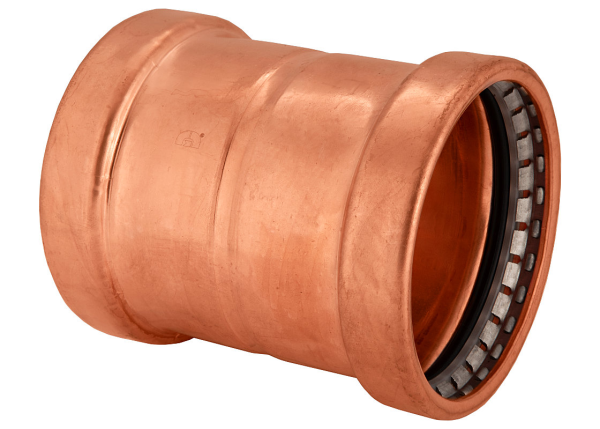 BMI 3" Wrot Copper Press-Fit Coupling Dot Stop Fitting Item 47011