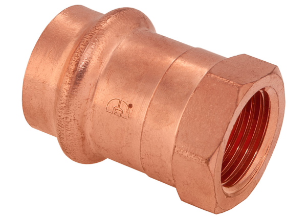 BMI 1" x 1/2" Wrot Copper Press-Fit P x FIP Reducing Adapter Fitting Item 47728