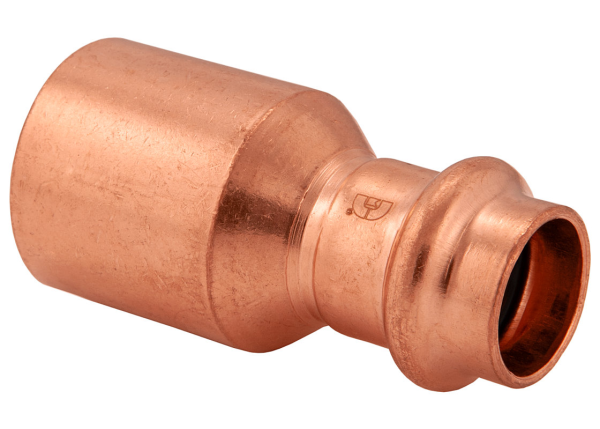 BMI 1-1/4" x 1" Wrot Copper Press-Fit FTG x P Bushing Fitting Item 47131