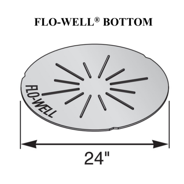 NDS FWBP24 24" Diameter Flo-Well Bottom Drain Pan
