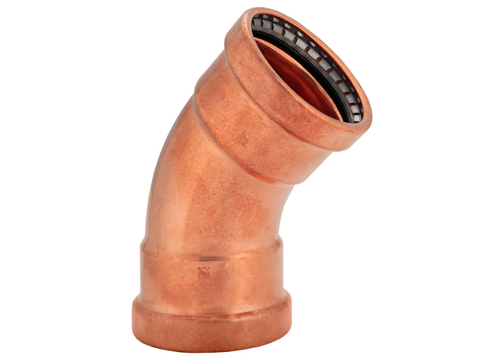 BMI 3/4" Wrot Copper Press-Fit 45 Degree Elbow Fitting Item 47205