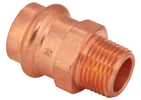 BMI 1" x 1-1/4" Wrot Copper Press-Fit PxMIPS Reducing Adapter Fitting Item 47831