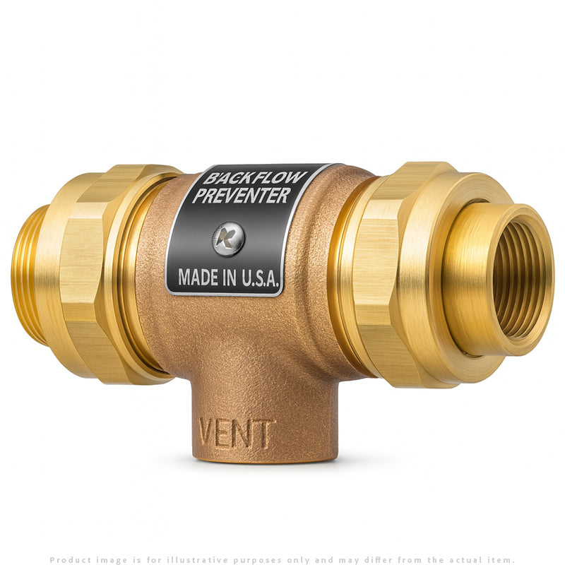 Watts 9DM2-LU 3/4" Dual Check Backflow Preventer | Non-Union Atmospheric Vent (0063451)