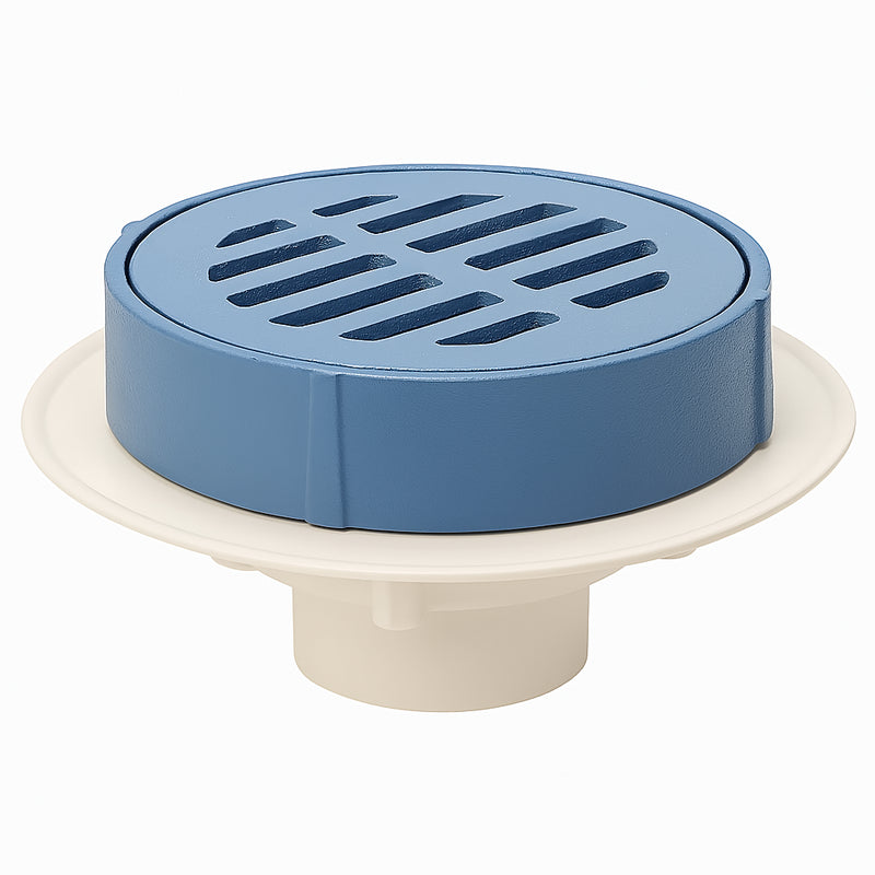 Zurn FD2350 9" Heavy-Duty Floor Drain, ABS or PVC Body, Cast Iron Frame and Grate