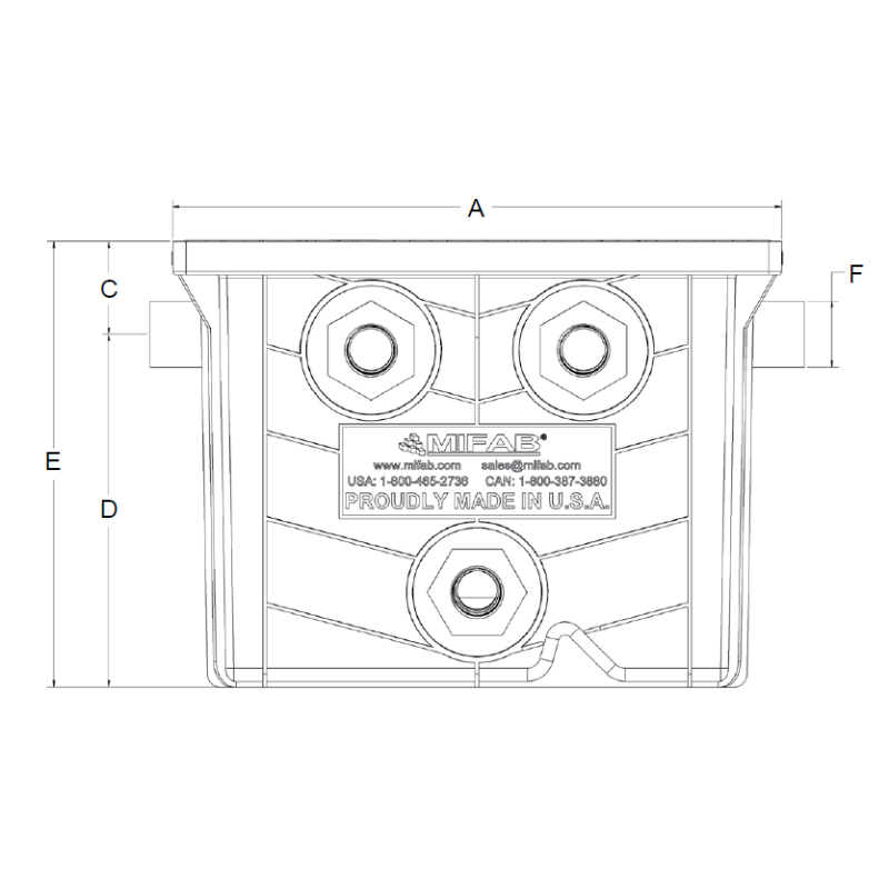 MIFAB Lil-25-O 25 GPM HDPE Oil Interceptor 16.4 Gallon Holding Capacity