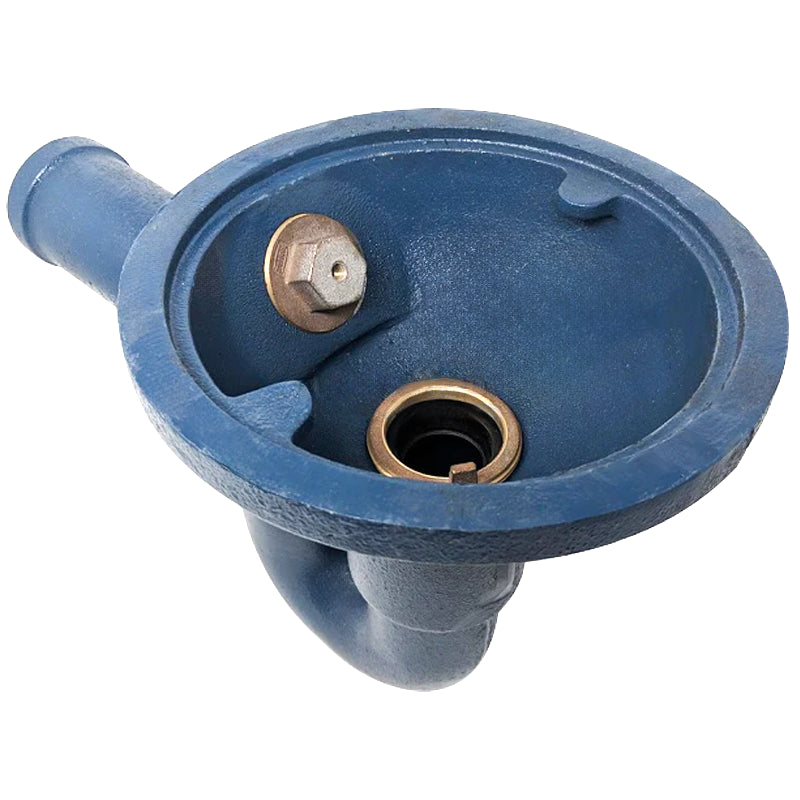 Zurn Z742-2SP 8" Light-Duty Top Drain w/ Integral Double Wall Trap, Side Outlet, Backwater Valve