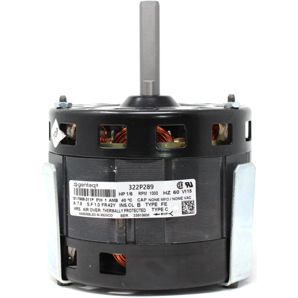 Luxaire 7966-311P Blower Motor 1000RPM 42-Frame 1/6HP 115V - 322P289